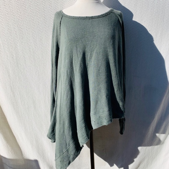 Free People Tops - Free People Distressed M Top Asymmetrical